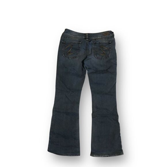 Silver Medium Wash Boot Cut Comfort Stretch Blend Jeans Women's size 30 - Picture 4 of 14